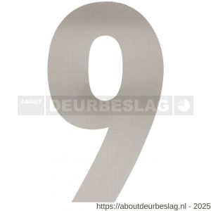 Intersteel Living 4021 huisnummer 9 XXL hoogte 500 mm RVS geborsteld - R26009280 - afbeelding 1