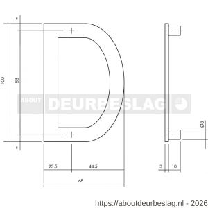 Intersteel Essentials 4026 huisletter D 100 mm RVS - R26002211 - afbeelding 2