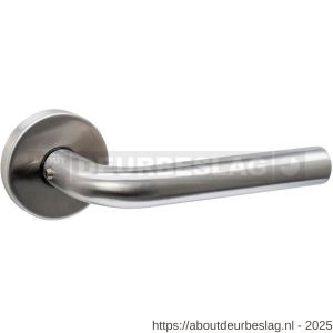 Intersteel 4057 deurkruk Luzern met rozet massief verdekt diameter 53x10 mm met nokken RVS - R26010822 - afbeelding 1
