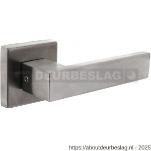 Intersteel Living 4057 set achterdeurbeslag vierkant Amsterdam met massieve rozetten RVS - R26010695 - afbeelding 1