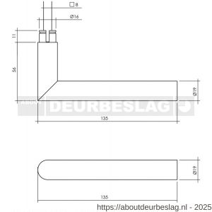Intersteel Essentials 4057 set voordeurbeslag rond voordeurknop met SKG rozetten en deurkruk op rozet RVS - R26010482 - afbeelding 2