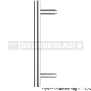 Intersteel Essentials 4328 deurgreep per stuk T-vorm schuin 700x85x25 mm hart op hart 500 mm RVS incusief bevestiging - R26006118 - afbeelding 1