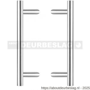 Intersteel Essentials 4328 deurgrepen per paar T-vorm schuin 700x85x25 mm hart op hart 500 mm RVS - R26006119 - afbeelding 1