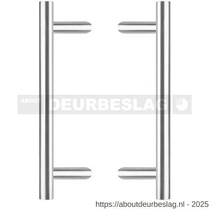 Intersteel Essentials 4329 deurgrepen per paar T-vorm schuin 500x90x30 mm hart op hart 300 mm RVS - R26006121 - afbeelding 1
