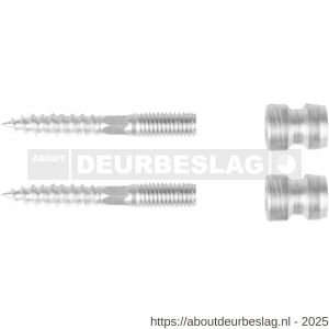 Intersteel 4380 bevestigingsset A voor deurgrepen enkelzijdige montage voor hout - R26006146 - afbeelding 1