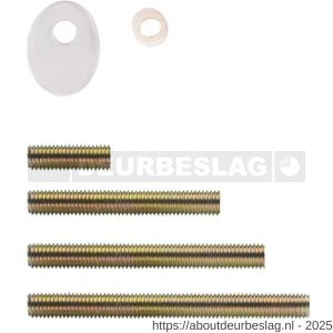 Intersteel 4380 bevestigingsset L voor deurgrepen T-45 graden doorgaand paarsgewijs voor hout-glas-PVC-aluminium deurdikte 10-65 mm - R26006150 - afbeelding 1