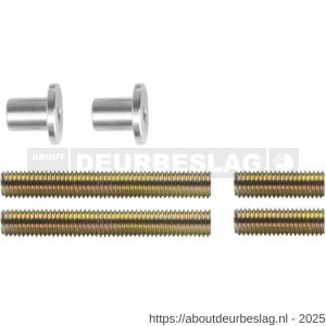 Intersteel 4380 bevestigingsset H voor deurgrepen doorgaand enkelzijdige montage voor hout-PVC-aluminium deurdikte 25-65 mm - R26006156 - afbeelding 1
