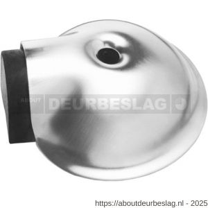 Intersteel Essentials 4421 deurstop bol diameter 67x24 mm met nokken vloermontage RVS - R26007388 - afbeelding 1
