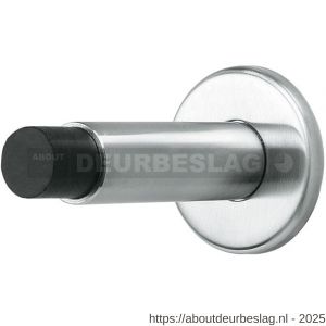 Intersteel Essentials 4421 deurstop diameter 22x89 mm op rozet diameter 53 mm wandmontage RVS - R26007394 - afbeelding 1