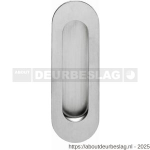Intersteel Essentials 4476 schuifdeurkom ovaal 120x40 mm verdekt RVS - R26003352 - afbeelding 1