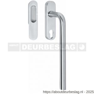 Intersteel 4500 hef-schuifdeurbeslag Draaigreep recht profielcilindergat 69 mm met schuifdeurkom RVS geborsteld - R26003877 - afbeelding 1