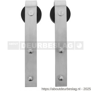 Intersteel Living 4501 set van 2 rollers recht voor schuifdeursysteem 450101 met bevestiging roestvast staal - R26008786 - afbeelding 1