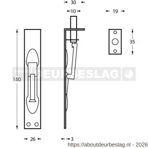 Intersteel Essentials 4520 kantschuif 25x150 mm RVS - R26007270 - afbeelding 2