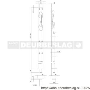 Intersteel 4520 kantschuif geheel RVS 25x150 mm RVS - R26000138 - afbeelding 2