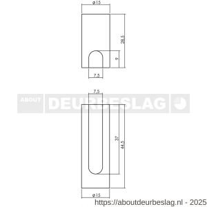 Intersteel Living 4540 sierhuls recht nieuw model RVS - R26007213 - afbeelding 2