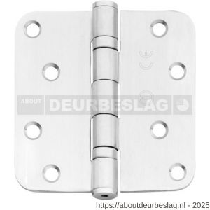 Intersteel Essentials 4625 kogellagerscharnier afgerond 3.5 inch 89x89x2.5 mm RVS CE EN 1935:2002 zonder schroeven besteleenheid 10 stuks - R26007203 - afbeelding 1