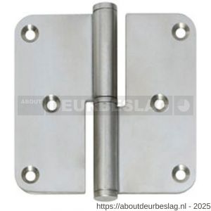 Intersteel Essentials 4626 paumelles DIN rechts afgerond 3,5x3,5 inch 89x89x2.5 mm RVS - R26000046 - afbeelding 1