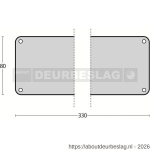 Intersteel Living 4751 duwplaat 80x330x1,5 mm RVS - R26000993 - afbeelding 2