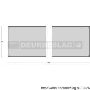 Intersteel Living 4751 schopplaat 200x900x1,5 mm RVS - R26007277 - afbeelding 2