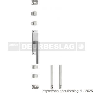 Intersteel Essentials 5620 set kruk-espagnolet rechts Hoek 90 graden diameter 19 mm incl stangenset 2x 1245 mm RVS geborsteld - R26009323 - afbeelding 1