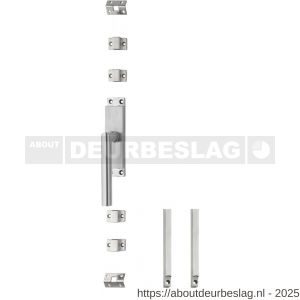 Intersteel Essentials 5620 set kruk-espagnolet links Hoek 90 graden diameter 19 mm incl stangenset 2x 1245 mm RVS geborsteld - R26009322 - afbeelding 1