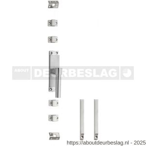 Intersteel Essentials 5620 set kruk-espagnolet rechts L-recht inclusief stangenset 2x 1245 mm RVS geborsteld - R26009325 - afbeelding 1