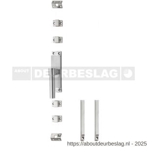 Intersteel Essentials 5620 set kruk-espagnolet links L-recht inclusief stangenset 2x 1245 mm RVS geborsteld - R26009324 - afbeelding 1