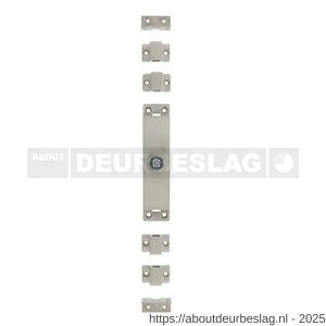 Intersteel 5620 kruk-espagnolet huis links RVS met 4 geleidehuisjes en 2 hoekplaatjes - R26006176 - afbeelding 1