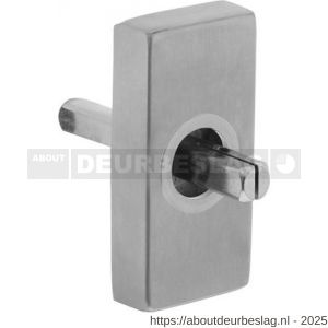 Intersteel 6050 basisplaat rechthoekig voor raamkruk hals diameter 16 mm insteeklengte stift 7x35 mm RVS - R26008797 - afbeelding 1