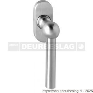 Intersteel Essentials 6156 raamkruk L-vorm bol op stalen ovale rozet stift 7x35 mm RVS - R26007716 - afbeelding 1