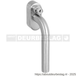 Intersteel Essentials 6156 SKG** afsluitbare raamkruk Recht op vlakke ovaal onderplaat met stift 7x35 mm RVS - R26006179 - afbeelding 1