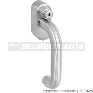Intersteel Essentials 6156 SKG** afsluitbare raamkruk Rond op vlakke ovaal onderplaat met stift 7x35 mm RVS - R26006888 - afbeelding 1