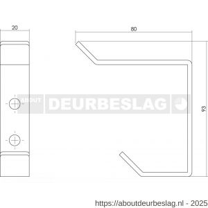 Intersteel Essentials 6950 kapstokhaak projecthaak 695012 gebogen RVS - R26003914 - afbeelding 2