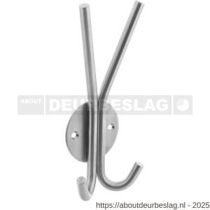 Intersteel Living 6950 hoed-Jashaak dubbel op rond rozet RVS - R26008806 - afbeelding 1