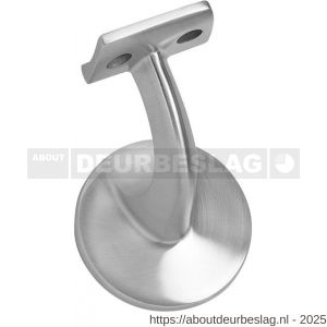 Intersteel Essentials 7300 leuninghouder kleine achterplaat hol zadel RVS - R26007784 - afbeelding 1