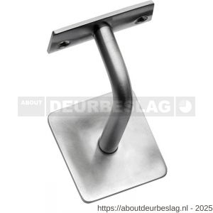 Intersteel Essentials 7300 leuninghouder gebogen vierkant vlak zadel RVS - R26007785 - afbeelding 1
