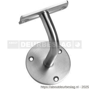 Intersteel Essentials 7300 leuninghouder gebogen opschroevend hol zadel RVS - R26003972 - afbeelding 1