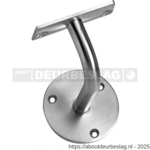 Intersteel Essentials 7300 leuninghouder gebogen opschroevend vlak zadel RVS - R26003973 - afbeelding 1