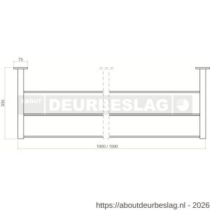 Intersteel Essentials 7380 garderobe 1 m met 6 kledinghangers RVS - R26007754 - afbeelding 2