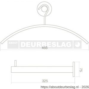 Intersteel Essentials 7380 garderobesteun met 3 kledinghangers RVS - R26007756 - afbeelding 2