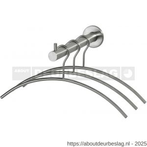 Intersteel Essentials 7380 garderobesteun met 3 kledinghangers RVS - R26007756 - afbeelding 1