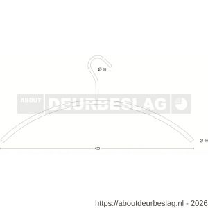 Intersteel Essentials 7380 kledinghanger diameter 10 mm RVS - R26007755 - afbeelding 2