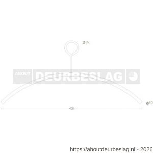Intersteel Essentials 7380 kledinghanger diameter 10 mm met dicht oog RVS - R26003888 - afbeelding 2