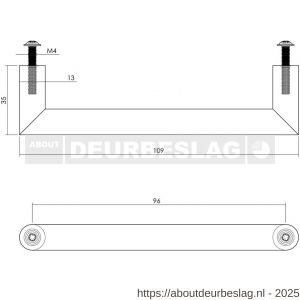 Intersteel Essentials 8926 handgreep hoek 892651 90 graden diameter 13x96 mm RVS - R26007807 - afbeelding 2