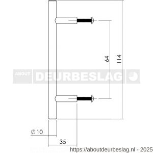 Intersteel Essentials 8977 keukengreep 897710 diameter 10x64x114 mm RVS - R26007823 - afbeelding 2