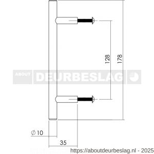 Intersteel Essentials 8977 keukengreep 897712 diameter 10x128x178 mm RVS - R26007825 - afbeelding 2