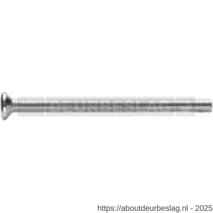 Intersteel 9902 bout zeskant M6x90 mm voor SKG3 schilden voor deurdikte 75-79 mm RVS - R26003621 - afbeelding 1