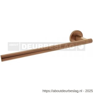 Intersteel 0719 deurkruk gatdeel links Shiraat by Grand en Johnson op rozet verdekt diameter 55x8 mm PVD koper mat - R26011308 - afbeelding 1