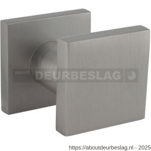 Intersteel Living 3929 voordeurknop vierkant 59x59 mm verkropt op achterplaat 60x60 mm éénzijdige montage aluminium F1 - R26010049 - afbeelding 1