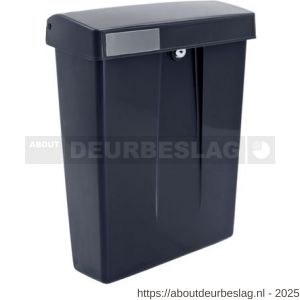 Intersteel Essentials 4900 postkast Summus kunststof met slot 2 sleutels zwart RAL 9005 - R26006532 - afbeelding 1